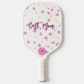 Cute Pink Hearts Pickleball Paddle for Mom Gift (Voorkant)