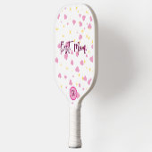 Cute Pink Hearts Pickleball Paddle for Mom Gift (Links)