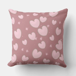 Cute Pink Hearts Sierkussen