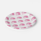 Cute Pink Hedgel Papieren Bordje (Gekanteld)
