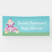 Cute Pink Humpty Baby shower Spandoek (Horizontaal)