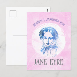 Cute Pink Jane Eyre Portrait Reader Ik trouwde hem Briefkaart