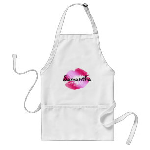 Cute Pink Kissy lips Standaard Schort