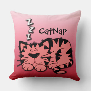 Cute Pink KItty Cat Nap Sierkussen