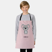 Cute Pink Koala Girls - Gepersonaliseerd Schort (Gedragen)