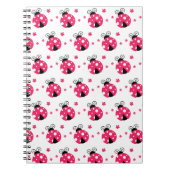Cute Pink Labybirds and Flowers Notitieboek (Voorkant)