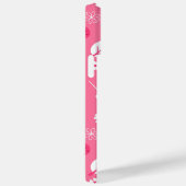 Cute Pink Ladybug and Clover Pattern iPhone Case (Achterkant / Rechts)