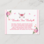 Cute Pink Little Butterfly Baby's Book Request  Informatiekaartje (Voorkant)