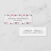 Cute Pink Little Princess Unicorn Magical Pattern Mini Visitekaartje (Voorkant / Achterkant)