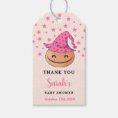 Cute Pink Little Pumpkin Baby shower Dank u Cadeaulabel (Voorkant)