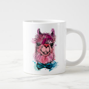 Cute Pink Llama Extra Grote Beker