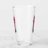 Cute Pink Llama Glas (Rechts)