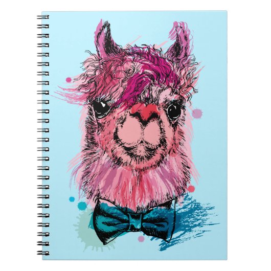 Cute Pink Llama Notitieboek (Voorkant)