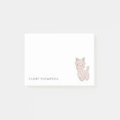 Cute Pink Llama Post-it® Notes (Voorkant)