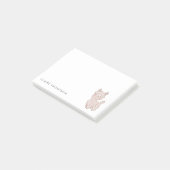 Cute Pink Llama Post-it® Notes (Schuin)