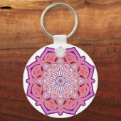 Cute Pink Mandala Sleutelhanger (Voorkant)