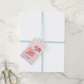 Cute Pink Marble Glitter Galentine Day Cadeaulabel (Met Touw)
