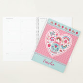 Cute Pink Matryoshka Russische dollar Planner (Display)