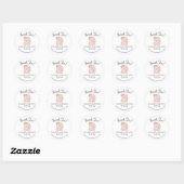 Cute Pink Mixer Boulangerie Business Merci Sticker (Feuille)