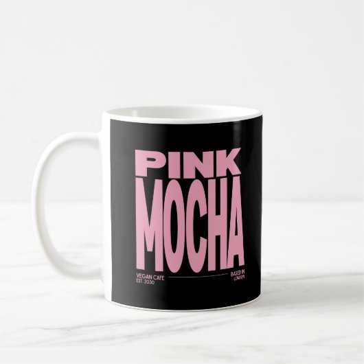 Cute Pink Mocha Coffee Mug (Gauche)