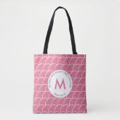 Cute Pink Monogram moet nog steeds zijn en visscha Draagtas (Voorkant)
