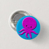 Cute Pink Octopus Ronde Button 3,2 Cm (Voorkant /achterkant)