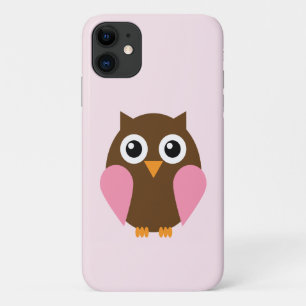 Cute Pink Owl iPhone 11 Hoesje