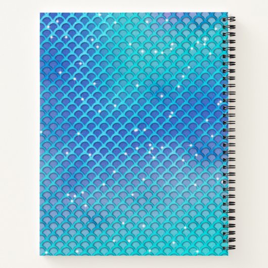 Cute Pink Paarse Blauwgroen Mermaids Girly Sketchb Notitieboek (Achterkant)