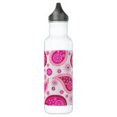 Cute Pink Paisley Pattern Waterfles (Links)