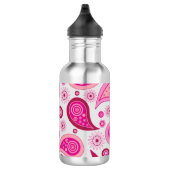 Cute Pink Paisley Pattern Waterfles (Rechts)