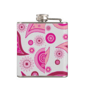 Cute Pink Paisley Personalised Heupfles (Achterkant)