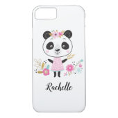Cute Pink Panda Girly, gepersonaliseerd Case-Mate iPhone Case (Achterkant)