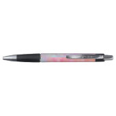 Cute Pink Pastel Abstracte Waterverf Aangepast Pen (Achterkant)