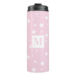 Cute Pink Pastel Star Patroon Thermosbeker