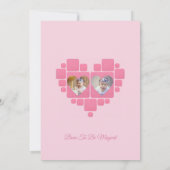 Cute Pink Pastel Unicorn 1st Birthday Invitation (Dos)