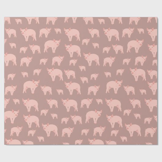 Cute Pink Pattern Cadeaupapier (Vlak)