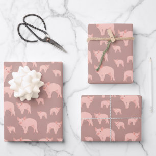 Cute Pink Pattern Inpakpapier Vel