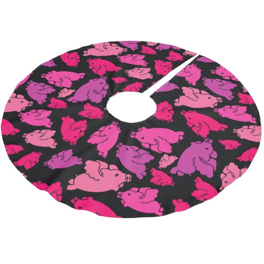 Cute Pink Pattern Kerstboom Rok (Gekanteld)