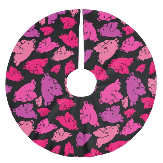 Cute Pink Pattern Kerstboom Rok (Voorkant)