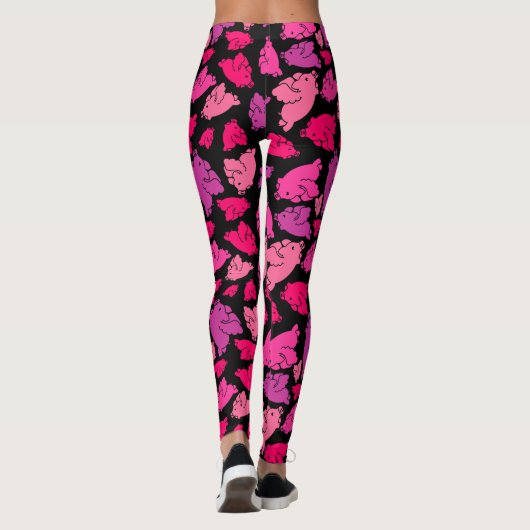 Cute Pink Pattern Leggings (Achterkant)