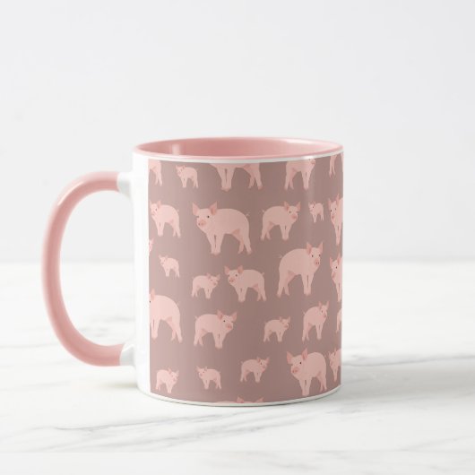Cute Pink Pattern Mok (Links)