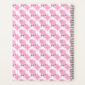 Cute Pink Pattern Personated Schattig Animal Planner (Achterkant)
