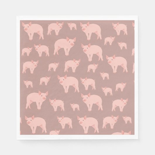 Cute Pink Pattern Servet (Voorkant)