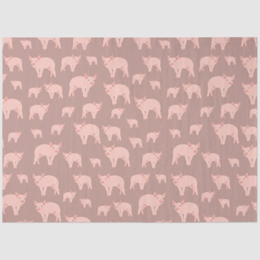 Cute Pink Pattern Tissuepapier (Voorkant)