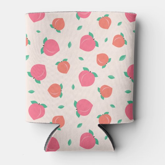 Cute Pink Peach Pattern Blikjeskoeler (Voorkant)