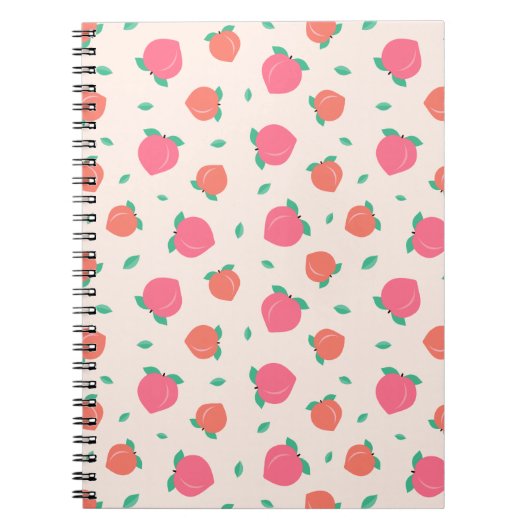 Cute Pink Peach Pattern Notitieboek (Voorkant)