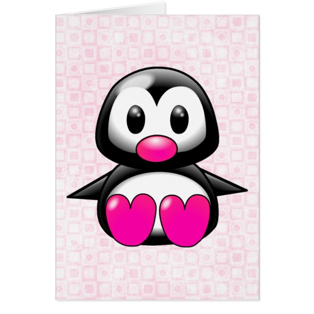 Cute Pink Penguin (Voorkant)