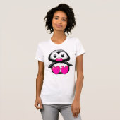 Cute Pink Penguin T-shirt (Voorkant volledig)