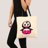 Cute Pink Penguin Tote Bag (Voorkant (product))