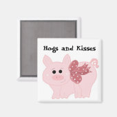 Cute Pink Pig met Funny Gezegde Magneet (Voorkant / Achterkant)